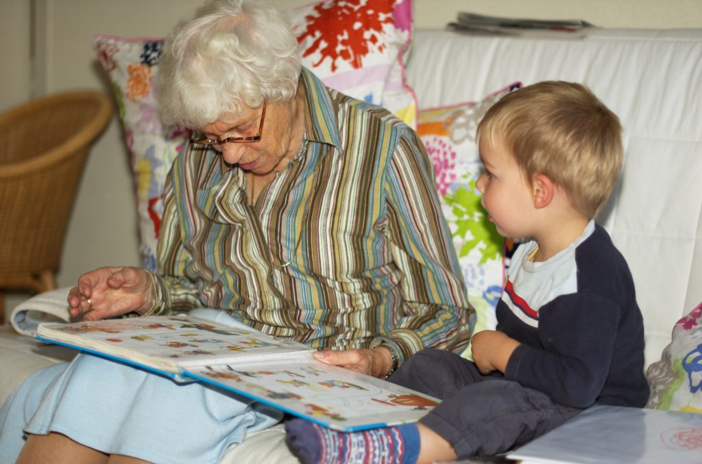 My grandmother with my son